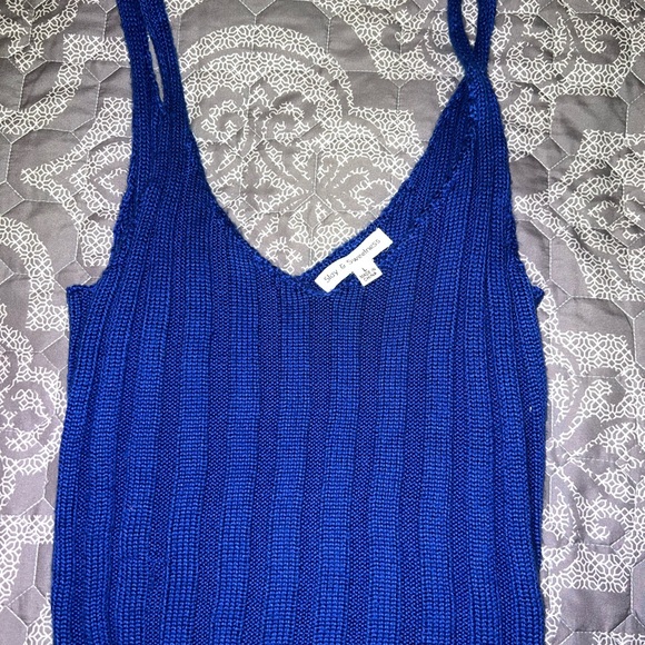 Tops Royal Blue Knitted Tank Poshmark